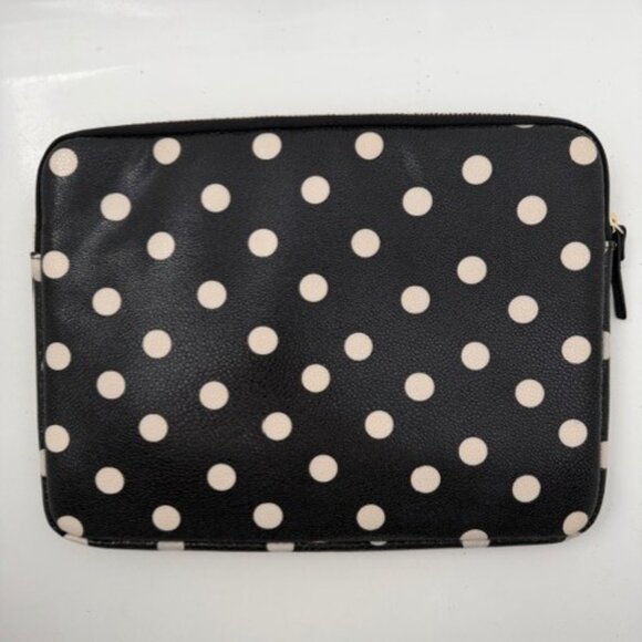 KATE SPADE Sunshine Dot Laptop Ipad Padded Sleeve Case Black White - Picture 3 of 9